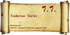 Todorov Teréz névjegykártya